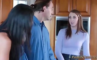 New teenage brown-haired and her finest buddy's daddy are about to have fuck-a-thon in a motel apartment